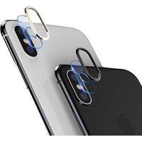 For iPhone X XS MAX 8 7 Plus Tempered Glass+Metal Rear Lens Protective Ring Camera Lens Screen Protector For iPhone XR iPhone XS