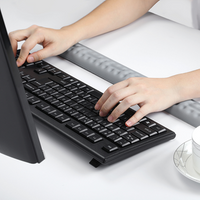 BUBM Custom Memory Foam Keyboard Play Mat Mouse Pad with Wrist Rest Support