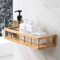 Bamboo Floating Shelves and Wall Mount Shelf for Bathroom Bedroom Living Room Kitchen Office and More