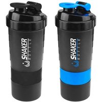 Protein Shaker Bottle 3 Layer Storage