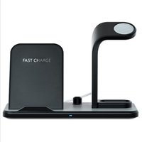 Dual Wireless Fast Charger Universal Qi Wireless Charging Pad Induction Charger Base for Apple Watch and All Qi-Enabled Devices