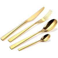 Modern Stainless Steel Flatware Wood Handle