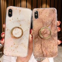Luxury Bling Gold Foil Marble Phone Case For iPhone X XS Max XR