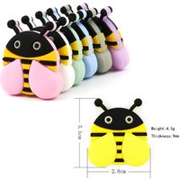 cute bee design Food Grade Soft Silicone Baby Teething Chew Bead