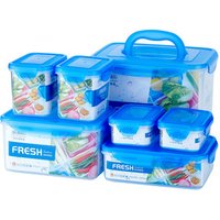 7 Piece Airtight Plastic Food Storage Container Set