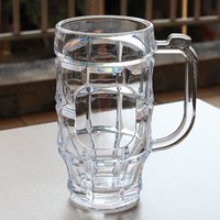 Customized Wheat Budweiser Printing Logo German Pint Craft Mugs Horn Hoegaarden high quality Crystal Beer Glass With Handles