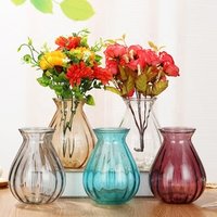 Transparent Crystal Flower Glass Vase