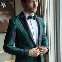 Jacquard Single Button Blazer