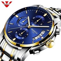 Watch Men Fashion Sport Quartz Clock Mens Watches Luxury Business Waterproof Gold Black Watch Relogio Masculino