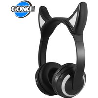 OEM factory wireless LED lights headset kids cat ear wireless headphones wireless cat ear headphones