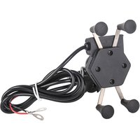 Universal Motorcycle Bike Handlebar Mounted Mobile Phone Holder With USB Charger