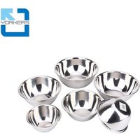 Wholesale Ecofriendly Kitchen Metal Serving Bowl Salad Soup Rice Noodle Bowls Set Food Stainless Steel Mixing Bowl