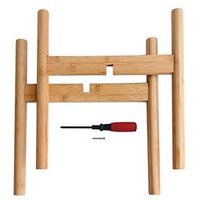 Houselin Adjustable Bamboo Indoor Mid Century Wood Plant Stand Modern Wooden Plant Pot Stand