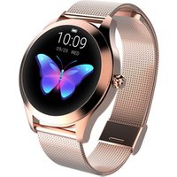 2019 High Quality Fashionable design Round Screen IP68 waterproof Sleep monitor KW10 Smart Watch For women Ladies