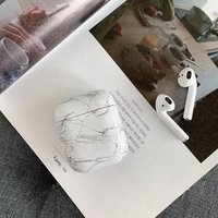 OEM custom PC fashionable and elegant shiny overflow color earphone cover painted marble for Airpods Case