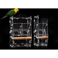 Handmade Acrylic Bird Feeder Cage