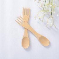 Wholesale Reusable Bamboo Spork Simple Style Bamboo Mini Spork