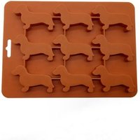 Dog ice mold Cute Dachshund Dog Shaped Ice Cube Mold Tray Silicone