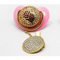 bling bling pink crystal rhinestone Baby Pacifier Dummy