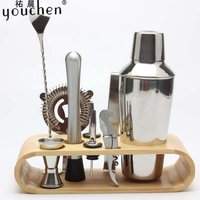 amazon top seller 2019 barware stainless steel cocktail shaker set with stand