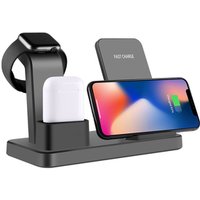 Portable Docking Station Wireless Charging Desktop All In One Charger For Apple Watch Earphone