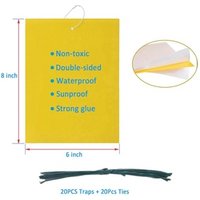 Dual-Sided Yellow Sticky Traps for Flying Plant Insect Like Fungus Gnats, Aphids, Whiteflies, Leafminers