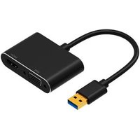 Beslink USB 3.0 to HDMI VGA Adapter Cable USB3.0 multiport Dual Output Display 1080P Audio Video Converter