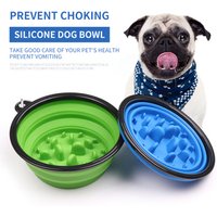 BPA Free Food Grade Choking Proof Portable Silicone Folding Pet Bowl