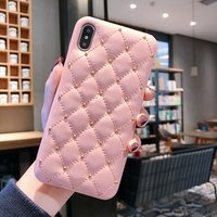 Luxury leather phone case diamond bling lady phone accessories case for iphone X/XS/XS MAX
