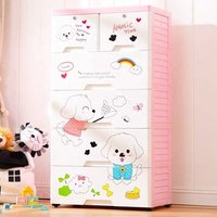 5 Tier Plastic Storage Cabinet Clothes