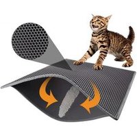 Amazon Hot sale 2-layer Anti Splash Cat Bed Cat Litter Mat EVA Double Layer Design Waterproof Urine Proof Trapper Mat