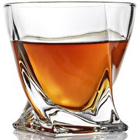 Crystal Square Base Twist Whiskey Glass