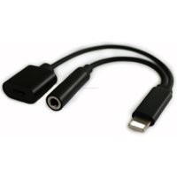 mini 2 in 1 8pin to 3.5mm Jack Aux Adapter Audio Converter Charger Cable for iPhone X 8 7