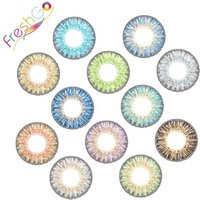 Fancy look high quality hollywood big eye tri cosmetic lenses freshgo 3 tone color contact lens wholesale