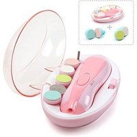 In Stock Baby electric Safe nail clipper electric baby nail trimmer file tools set For Newborn Toddler Kids