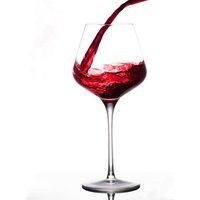 Large Hand Blown Crystal Wine Glass