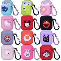 3D Custom Design Lovely Cute Shockproof Protective Soft Air Pod Pods Cartoon Cover for Apple Airpods Silicone Case with Key Ring