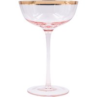 Wedding Decorative Lead Free Long Stem Cocktail Glasses With Gold Rim