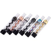hot selling v12 mini Twisty glass tube dry herb for bubbler water