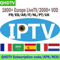 Hot Sell 12 Months QHDTV IPTV m3u Stalker French Africa European Digital Satellite Finder Meter Free Test Code IPTV