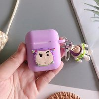 Cute cartoon 3D silicone for Airpods Case with matching hook Factory price