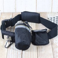 One Size Fits Small Medium to Large Dogs Pet Running Bungee Leash Hands Free Dog Leash with Adjustable Waist Belt Storage Bag