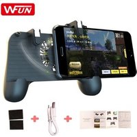 Factory Mobile Game Cooling Fan Pu bg Controller F1 Gamepad Mobile Trigger L1R1 Shooter Joystick Holder with 2000MAH Power Bank
