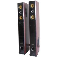 Tunersys High power wooden 2.0 Active hifi tower stage speaker for home theatre