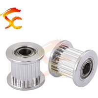 2GT20 Teeth Synchronous Wheel Idler Pulley Bore 5mm with Bearing for GT2 Timing belt Width 10MM with teeth or without teeth