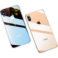 High Quality Transparent Tempered Glass Case TPU Frame Glass Back Cover case For iPhone 7 8 plus xs xr xs max
