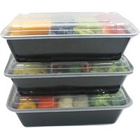 Microwave & Dishwasher Safe 24Oz Meal Prep Containers BPA Free Plastic Food Storage Container w/Airtight Lid