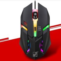 2019 Best sell Factory Price K2 New 7 Colour Light 1600 dpi Optical USB Wired Gaming Mouse