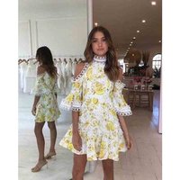 Elegant Lace Short Sleeve Dress