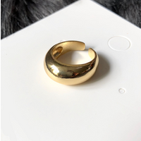 6 designs gold big dome statement women ring unique chunky cocktail ball ring wide oval eccentric skinny modern stack large ring